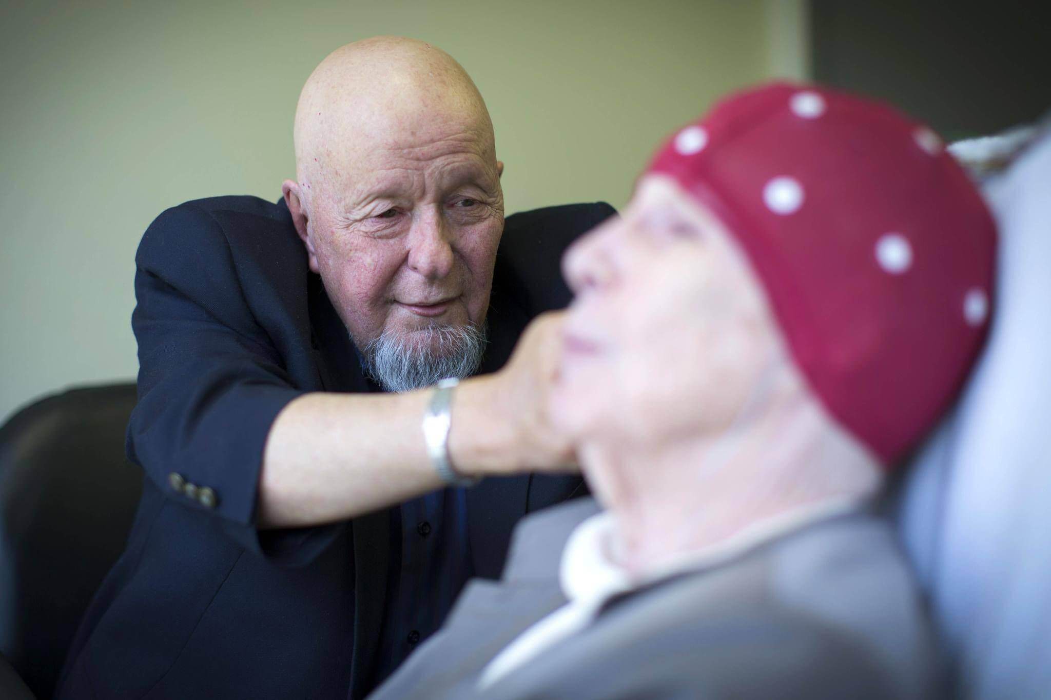 Stuart Donaldson, who runs Myosymmetries, works with a patient last month in his clinic in Calgary.